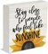 Farmhouse Sunshine Sunflower Wooden Box Sign Rustic Country Sunflower Box Sign Wood Sign Decor Summer Square Wood Sign Home Desk Tabletop Shelf Decor